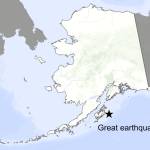 The possible location of a magnitude 7.6-8.0 earthquake that happened near the town of Kodiak on Oct. 9, 1900. (Courtesy Image / Ned Rozell)