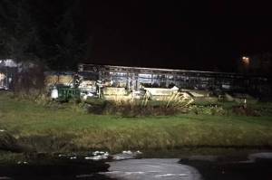 This photo shows a multi-vehicle carport following an early morning fire. (Courtesy Photo / Capital City Fire/Rescue)