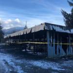Capital City Fire/Rescue and the Juneau Police Department are investigating a carport fire occurring on March 6, 2021, seen above, as an intentionally set fire. (Courtesy photo / CCFR)