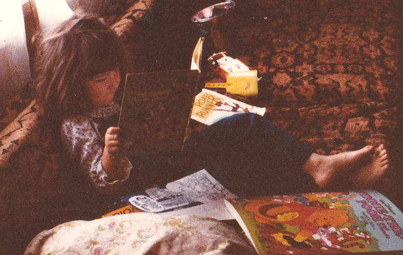 This photo shows Yéilk, Vivian Mork (Cute Little Raven) learned to read at 4. By the age of 8, she was reading Ray Bradbury and dreaming of Mar. (Courtesy Photo / Vivian Mork Yéilk)