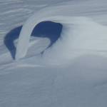 A snow drift that shows the effect of sintering after winds bashed around the crystals. (Courtesy Photo / Matthew Sturm)