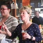 photos by Michael S. Lockett | Juneau Empire
Triangle Club owner Leeann Thomas, right, and bartender Sam Sims, toast the bar at last call before an indefinite closure due to coronavirus prevention measure, March 18, 2020.