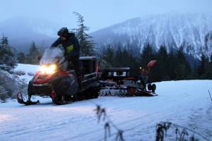 Roman Motyka, Juneau Nordic Ski Club board member, grooms the trail along Montana Creek Road on Dec. 29. A new trail could be in the works for the popular recreation area. The Juneau Off-Road Association submitted a request to build a hardened trail in the Montana Creek area, making it easier for people to operate all-terrain vehicles there. The proposed trail is approximately 6,800 feet long and 25 feet wide, containing about 3.90 acres and an additional quarter acre for a campsite. Other organizations who make use of the area have expressed reservations about the plan. (Ben Hohenstatt / Juneau Empire File)