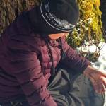 Vivian Mork Yéilk inspects cottonwood buds. (Courtesy Photo / Vivian Mork Yéilk)