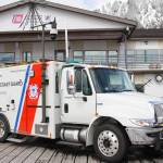 Coast Guard Communications Command deployed one of their mobile communications vehicle, seen here on April 7, 2021, to Juneau aboard a C-130 to assist Coast Guard District 17 in a continuity of operations exercise. (Michael S. Lockett / Juneau Empire)