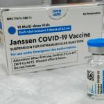 This photo shows the Johnson & Johnson COVID-19 vaccine sits on a table at a pop up vaccinations site the Albanian Islamic Cultural Center, in the Staten Island borough of New York. The U.S. is recommending a pause in administration of the single-dose Johnson & Johnson COVID-19 vaccine to investigate reports of potentially dangerous blood clots. (AP Photo / Mary Altaffer)