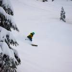 A skier makes a run at Eaglecrest Ski Area in January 2021. A perfect storm of heavy snow coupled with pandemic-weary residents eager for outside recreation resulted in an excellent season on the mountain and money in the bank. Ski area officials shared budget projections for the 2022 season with the city's finance committee Wednesday night.  (Courtesy photo / Eaglecrest Ski Area)