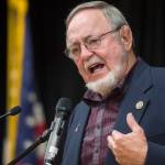 U.S. Rep. Don Young, R-Alaska, speaks at a Native Issues Forum at the Elizabeth Peratrovich Hall on Wednesday, Aug. 1, 2018. Young recently said he supported statehood for Puerto Rico. (Michael Penn / Juneau Empire)