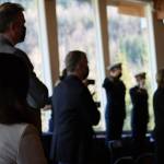 Ben Hohenstatt / Juneau Empire 
Elected officials including Gov. Mike Dunleavy and Sens. Lisa Murkowski and Dan Sullivan, all Alaska Republicans, were present for U.S. Coast Guard District 17s Change of Command Friday in the Mendenhall Glacier Visitor Center.