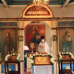 Rev. Simeon Johnson, rector of St. Nicholas Russian Orthodox Church in downtown Juneau, celebrates orthodox Easter, or Pascha, with his congregation on Sunday, May 2, 2021. (Dana Zigmund/Juneau Empire)