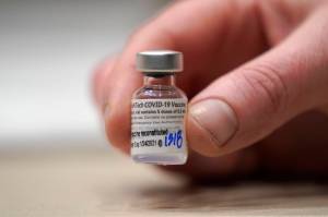 This photo shows a vial of the Pfizer vaccine for COVID-19 in Seattle. U.S. regulators on Monday, May 10, 2021, expanded use of Pfizers shot to those as young as 12, sparking a race to protect middle and high school students before they head back to class in the fall. (AP Photo / Ted S. Warren)