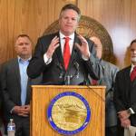Gov. Mike Dunleavy made changes to a proposed constitutional amendment in a news conference at the Alaska State Capitol on Wednesday, May 12, 2021, he hopes will set the state on a better fiscal path. (Peter Segall / Juneau Empire)
