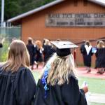 JDHS graduates make their way from a graduation ceremony held Sunday, May 23. All three Juneau public high school held ceremonies on Sunday. (Peter Segall / Juneau Empire)