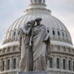 The Capitol Dome looms behind the Peace Monument statue in Washington, Friday, May 28, 2021, as the Senate tries to finish to its work going into the Memorial Day recess with Republican leaders insisting they will block a commission on the Jan. 6 insurrection by a mob loyal to former President Donald Trump. (AP Photo / J. Scott Applewhite)