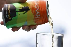 Alaskan Brewing Company recently won an award for the art on their newly-released Citrus Wheat ale. (Ben Hohenstatt / Juneau Empire)