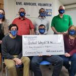 Front row: Steve Ball, Coeur Alaska Technical Services Manager; Mark Kiessling, Coeur Alaska General Manager; Joy Lyon, Executive Direct AEYC-SEA and United Way Board. Back row: Rochelle Lindley, Coeur Alaska Community & Government Affairs Manager; Warren Russell, Past Chair United Way Board; William Paneak, Elgee Rehfeld and United Way Board; Emil Mackey, Country Financial and United Way Board.
Courtesy Photo