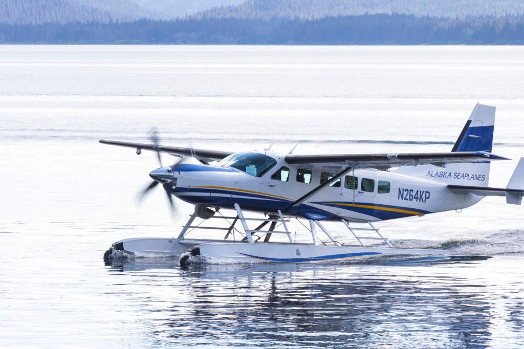 Alaska Seaplanes held a cookout in Tenakee Springs on June 9, 2021, to celebrate the debut of a new seaplane in their fleet in one of the communities that aircraft will serve. (Michael S. Lockett / Juneau Empire)