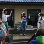 Drag performers dance to YMCA by the Village People at the Zach Gordon Youth Centers Pride Month event at the center on Saturday, June 12, 2021. (Michael S. Lockett / Juneau Empire)