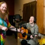 Courtesy Photo / Annie Bartholomew 
Cousins Patrick Troll and Erin Heist work to record Heists first-ever EP, Another Rainy Day, in April.