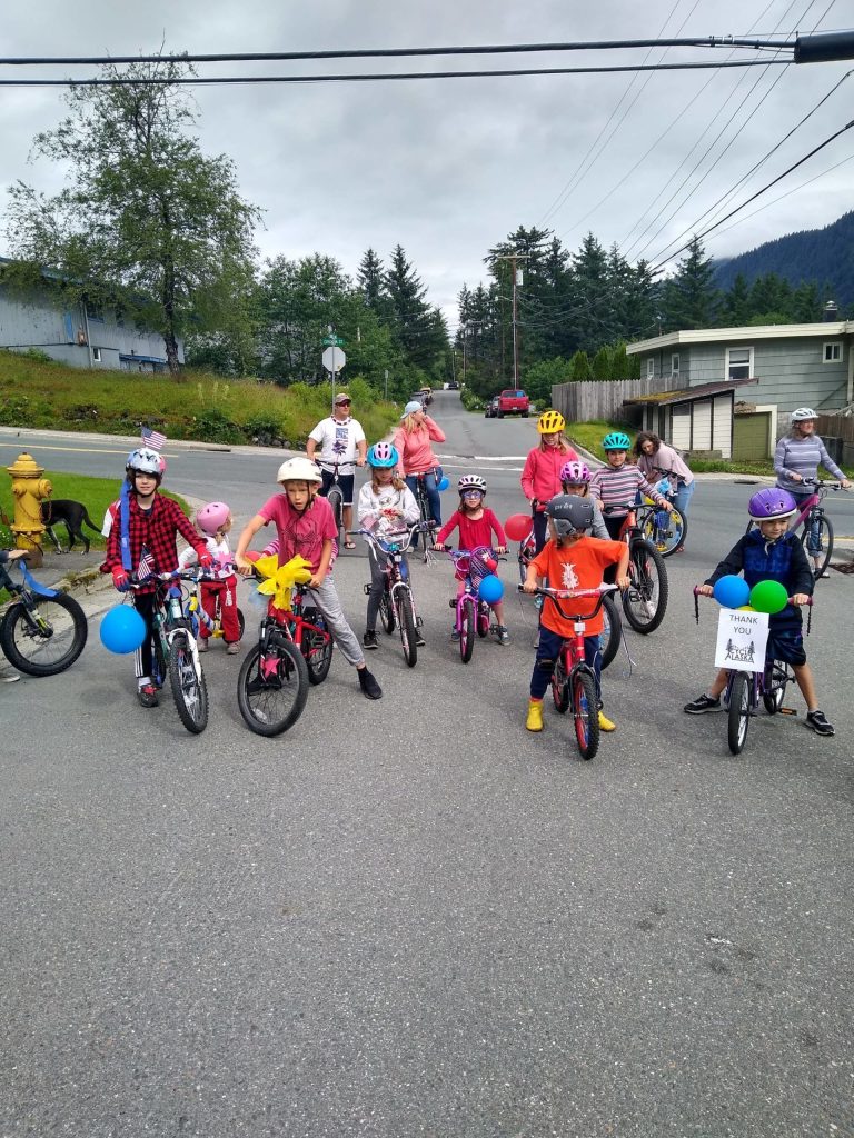 Nowell Avenue kids celebrated Independence Day with their Fourth of July bike parade. Special thanks to Cycle Alaska who lent bikes to kids for this event who did not have them, writes Greg Capito. (Courtesy Photo / Greg Capito)