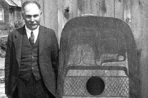 William Tamaree of the Kayáashkéedítaan clan stands next to the Kéet Koowaal in this undated photo. The Kéet Koowaal is being returned to the clan from a museum in Alabama. (Courtesy photo / CCTHITA)