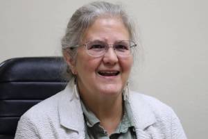 Michelle Bonnet Hale on July 14 at the office of the Juneau Empire. Hale is seeking a second, three-year term on the City and Borough of Juneau City Assembly. So far, she is the only candidate to announce a run for the District 2 seat in the valley. (Ben Hohenstatt/Juneau Empire)