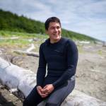 Anthony Mallott is the president and CEO of Sealaska, an Alaska Native corporation owned by more than 23,000 Tlingit, Haida and Tsimshian shareholders. Sealaska, who announced their corporate transition out of old-growth logging earlier this year while celebrating their largest revenue on record, is a lead supporter of the SSP. Mallott is pictured here with the Yakutat Surf Club. (Courtesy Photo / Bethany Sonsini Goodrich)