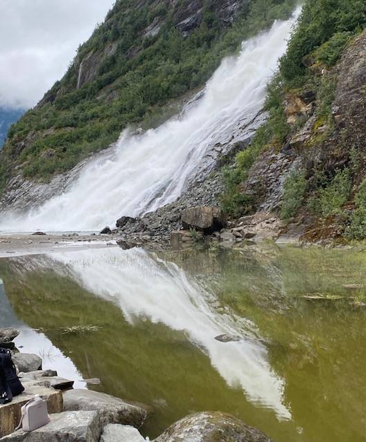 Eagle Creek bridge and Eagle Falls seen on Aug. 14, 2021. (Courtesy Photo / Denise Carroll)