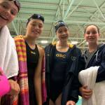 Members of Glacier Swim Clubs winning 13-14 girls 400-meter free relay team from Summer Champs pose for a photo. The team includes Valerie Peimann, Pacific Ricke, Dannan Mills and Caitlin Sanders. (Courtesy Photo)