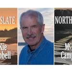 This composite image shows the covers of McKie Campbell's first two novels as well as the author. (Courtesy Images)