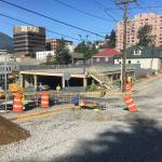 Road workers repave roads near downtown Juneau on July 29, 2021 as part of the annual task of keeping Juneaus roads in good condition. (Michael S. Lockett / Juneau Empire)