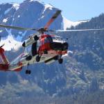 A Coast Guard aircrew aboard an MH-60 Jayhawk helicopter like the one in this June 19 photo, rescued two plane crash survivors 40 miles southeast of Ketchikan on Saturday, Aug. 7, 2021. (Ben Hohenstatt / Juneau Empire File)