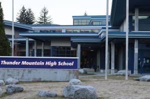 Thunder Mountain High School on April 18, 2021. When school resumes Monday, students will attend each weekday, and COVID mitigations will be in place. (Ben Hohenstatt / Juneau Empire File)