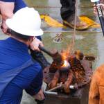 Coast Guardsmen compete in the heat and beat, one of the inter-vessel competitions during this years Buoy Tender Roundup at Sector Juneau, on Wednesday, Aug. 25, 2021. (Michael S. Lockett / Juneau Empire)