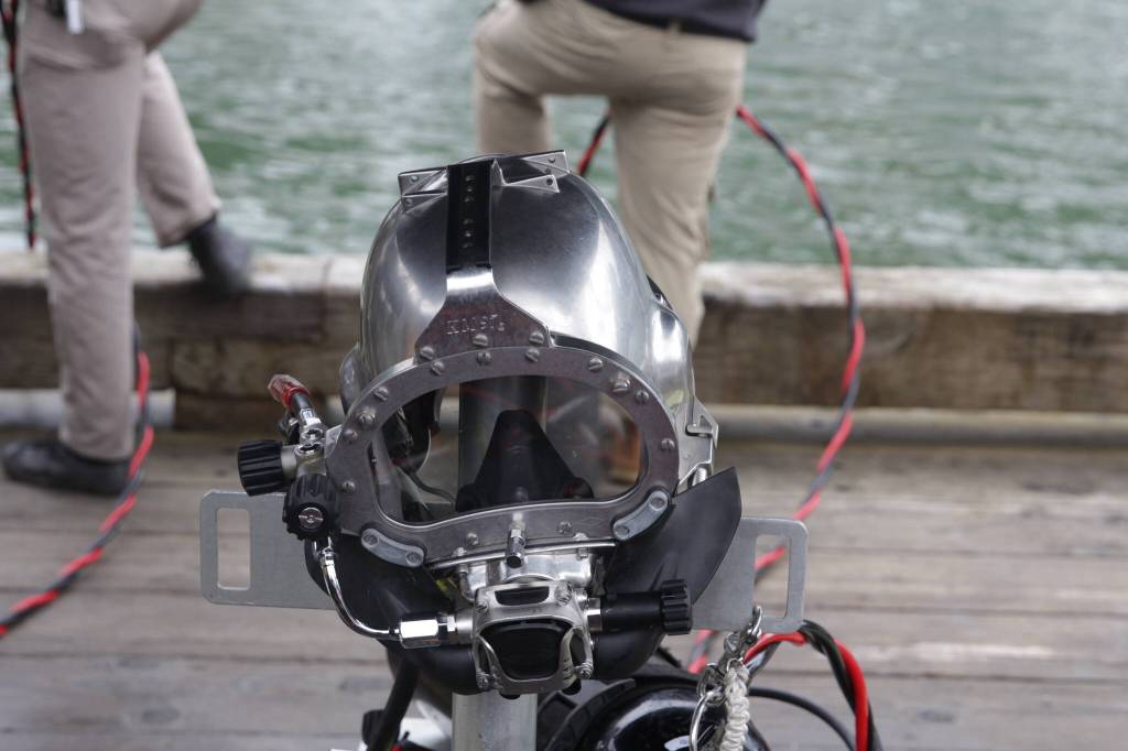 An Army dive team from Fort Eustis, Virginia is in Juneau working with a Coast Guard dive team to accomplish training opportunities on Sept. 6, 2021 (Courtesy photo / MyKenzie Robertson)