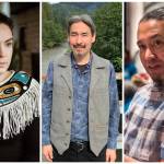 This combination photo shows Sydney Akagi, Ishmael Angaluuk Hope and Xʼunei Lance Twitchell, all of Juneau, who are winners of Rasmuson Foundation Individual Artist Awards. (Courtesy Photos, Juneau Empire File)