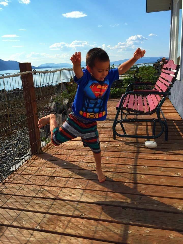 Owen Mork dances at Mickeys Fishcamp Mummo, look at my dance moves! (Vivian Faith Prescott / For the Capital City Weekly)