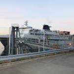 This October photo shows the MV Kennicott at the Auke Bay Ferry Terminal. (Ben Hohenstatt / Juneau Empire File)