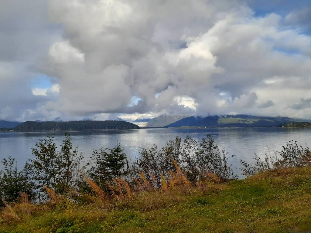 Dramatic clouds hover over the Mendenhall Glacier on Oct. 10, 2021. (Courtesy Photo / Jerry Smetzer)