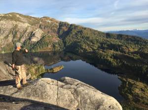 Jeff Lund / For the Juneau Empire 
The author glasses harsh terrain on a beautiful October day on an unsuccessful hunt in 2015.