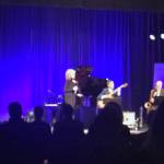 Members of the Judy Carmichael Trio perform at the Juneau Arts and Culture Center on Oct. 2. Members include Carmichael, left; James Chirillo, guitar, center; and Dan Block, right. (Dana Zigmund/Juneau Empire)