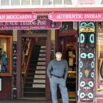 A man stands in the doorway of a downtown shop on Tuesday, July 21, 2020, the day after the City and Borough of Juneau passed an ordinance requiring masks in public places. When passed, the rules included a $25 fine for non-compliance. This week, assembly members reinstated the fine, after they had voted to drop it earlier this summer. (Peter Segall/Juneau Empire File)