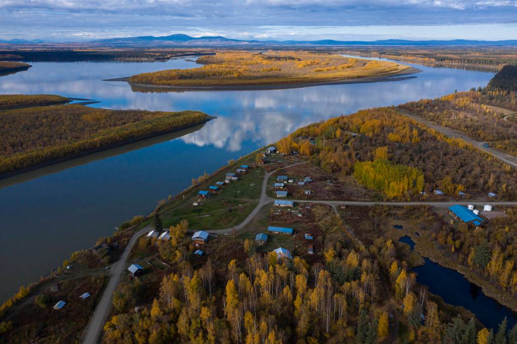The Yukon River stretches past Stevens Village on Wednesday, Sept. 15, 2021, in Stevens Village, Alaska. Two salmon species have all but disappeared from Alaskas Yukon River this year, prompting the state to shut down fishing in an effort to save them. (AP Photo/Nathan Howard)
