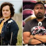 Alaska Native artists Lily Hope, left, and Stephen Qacung Blanchett, right, were selected as two of the fifteen Indigenous artists to receive $100,000 grants for upcoming projects by the Native Arts and Cultures Foundation. (Photo credit: @SydneyAkagiPhoto for Hope and Joy Denmert for Blanchett)