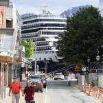 Industries related to cruise ships, like this one docked in downtown Juneau on July 26, 2021, were the most impacted by the COVID-19 pandemic according to a report from the McKinley Research Group. Senior economist at McKinley Jim Calvin says hes concerned about businesses ability to hire enough workers going forward. (Peter Segall / Juneau Empire file)