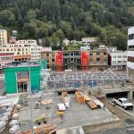 Construction continues at Sealaska Heritage Institutes Northwest Coast arts campus on Sept. 24. Lee Kadinger, SHI COO said the project is back on track and moving right along after experiencing some delays. (Michael S. Lockett/Juneau Empire)