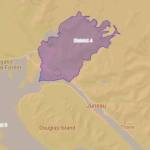 A screenshot from the Alaska Redistricting Board website shows the latest version of proposed revisions to Juneaus legislative districts. Under this proposal, Rep. Andi Story, D-Juneau, would lose her seat without election. (Screenshot/ Alaska Redistricting Board)