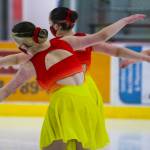 Skaters for Juneau Skating Club Team Forget-Me-Not practice on Oct. 31, 2021 for an upcoming travel competition in California. (Michael S. Lockett / Juneau Empire)