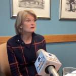 Sen. Lisa Murkowski, R-Alaska, speaks at an Anchorage news conference on Wednesday, Nov. 10, 2021, to discuss the $1.2 trillion infrastructure package soon to be signed into law by President Joe Biden. (Screenshot)