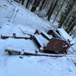 "Santa’s sleigh needs some maintenance before it’s ready for Christmas Eve," writes Deana Barajas of this photo taken along the Treadwell Mine Trail. (Courtesy Photo / Deana Barajas)